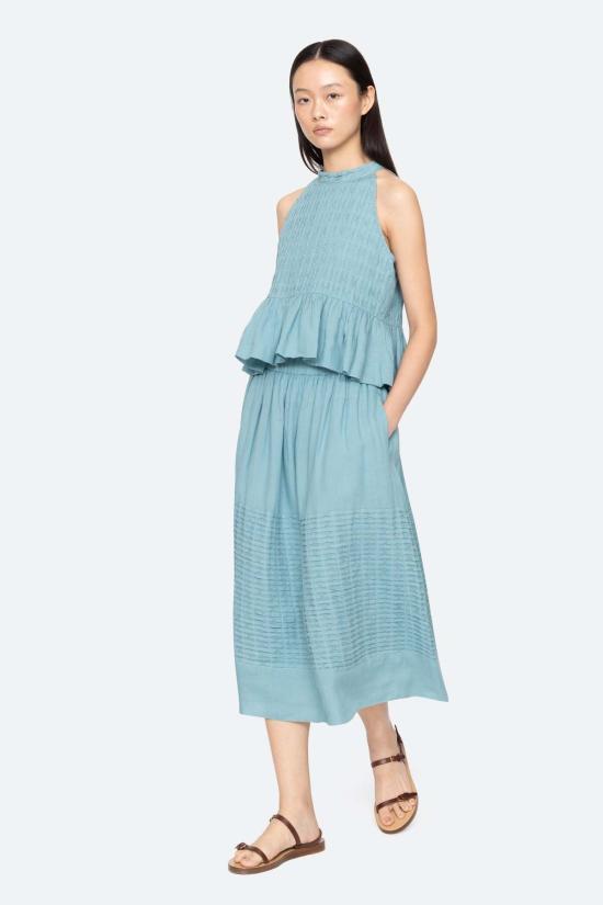  씨뉴욕 미디 스커트 씨 니 바이올렛  블루 - SEA NY