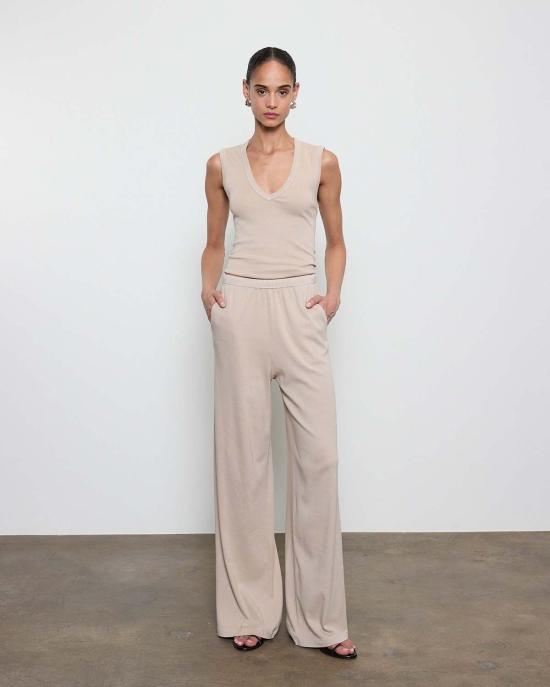  엔자 코스타 블라우스 뉴 클래식 슬리브리스 탑