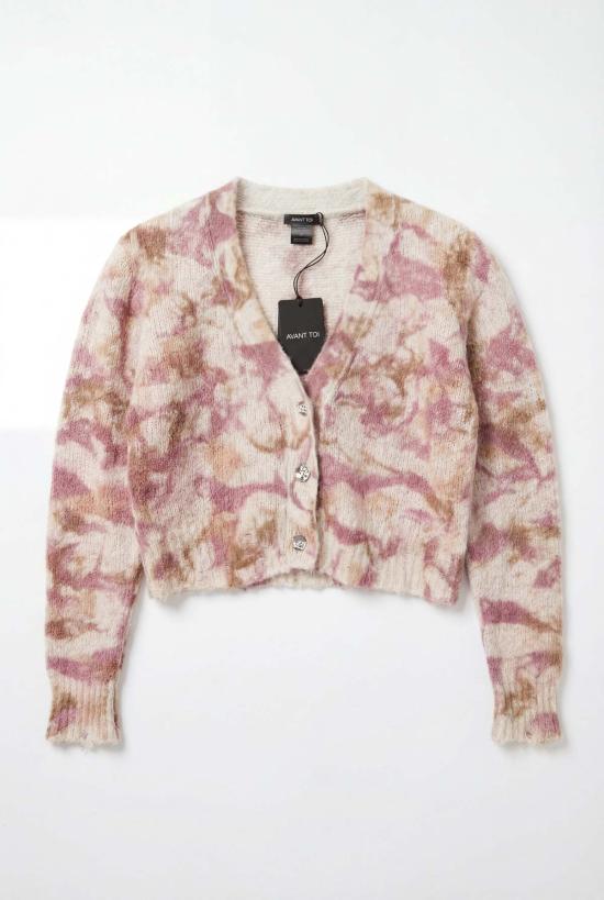  아방도이 가디건 아방 투아 카모 위스테리아 크롭  위스테리아