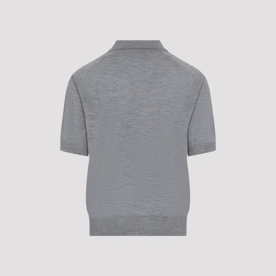 26SS 아미 폴로 티셔츠 HPL438 KN0039 0504 GRIS CHINE NOIR GREY - AMI