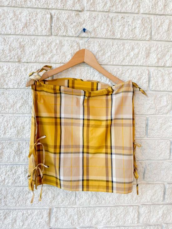  씨뉴욕 블라우스 Sea Ny Copeland 격자 무늬 탑 옐로우 - SEA NY