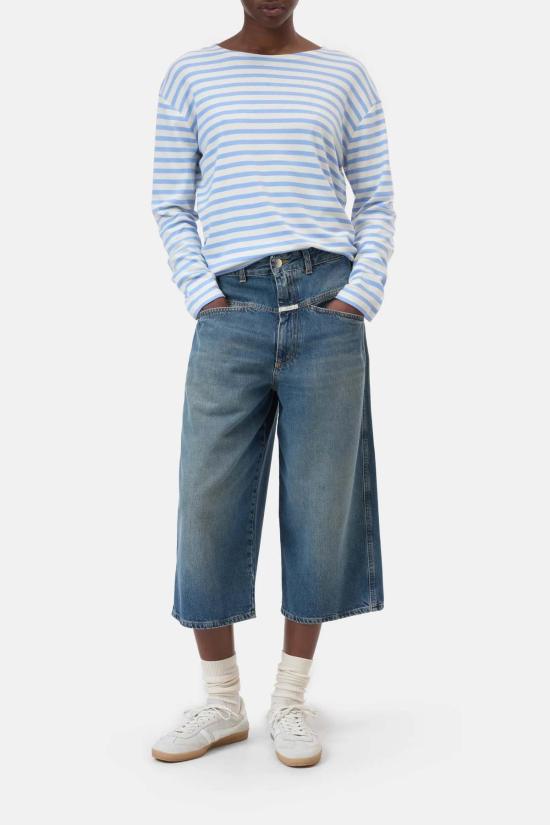  클로즈드 긴팔 티셔츠 하늘색 기본 - CLOSED