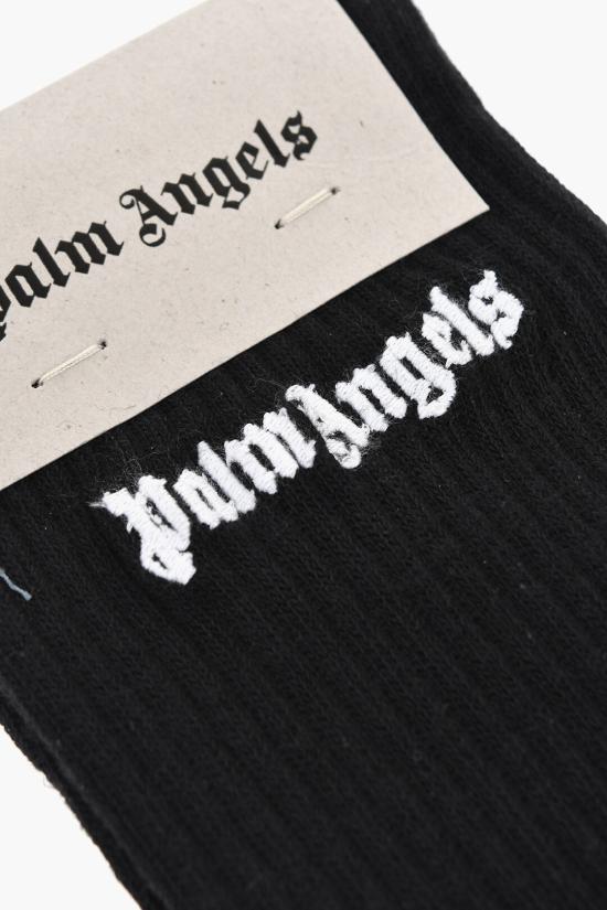  팜앤젤스 양말 PWRA007S24FAB0041001 Black - PALM ANGELS