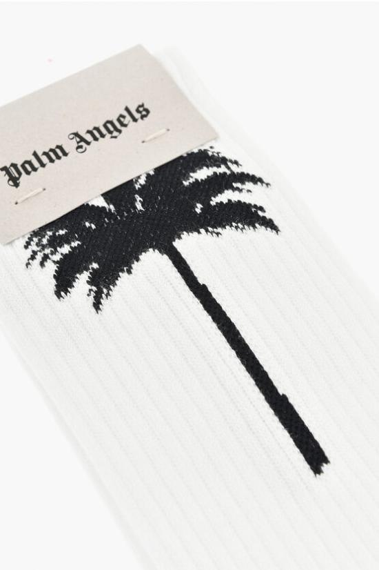  팜앤젤스 양말 PWRA007S24FAB0030310 White - PALM ANGELS