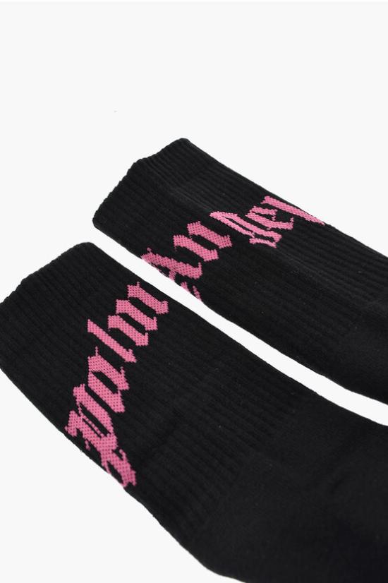  팜앤젤스 양말 PWRA00AS25FAB0011032 Black - PALM ANGELS