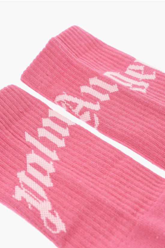  팜앤젤스 양말 PWRA00AS25FAB001323C Pink - PALM ANGELS