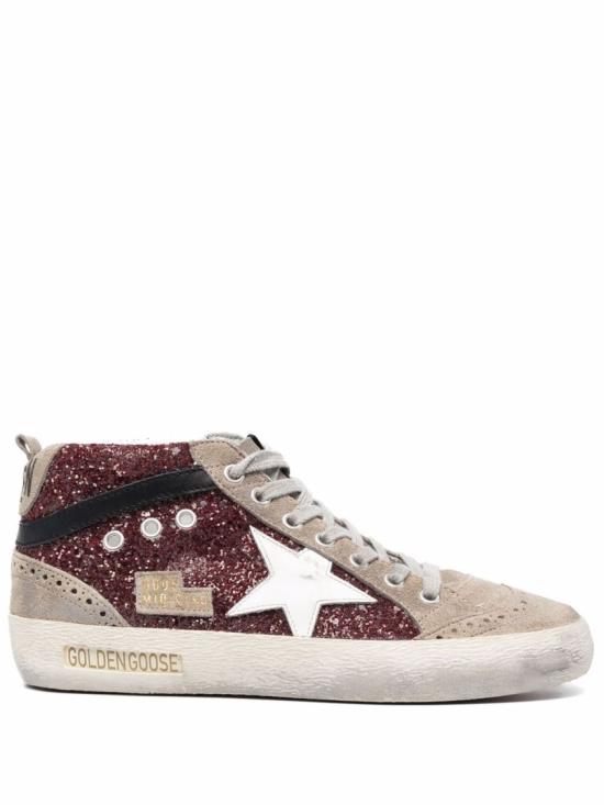 26SS 골든구스 미드 스타 스니커즈 GWF00122 F002626 81553 Burgundy