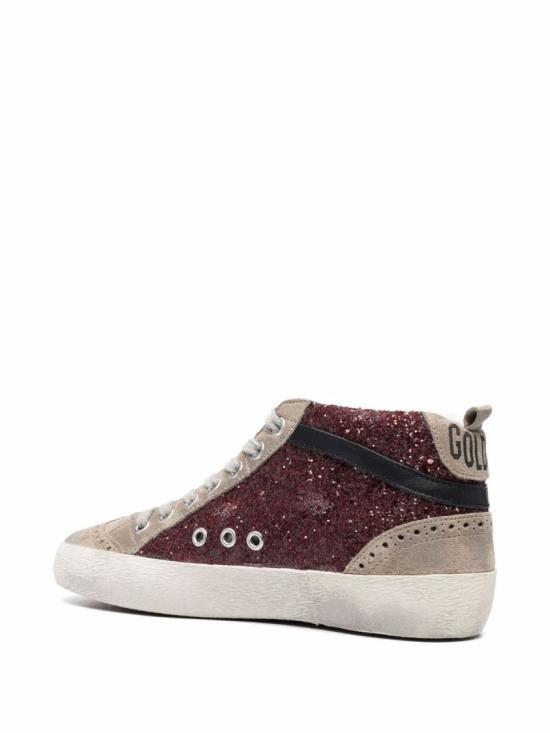 26SS 골든구스 미드 스타 스니커즈 GWF00122 F002626 81553 Burgundy - GOLDEN GOOSE
