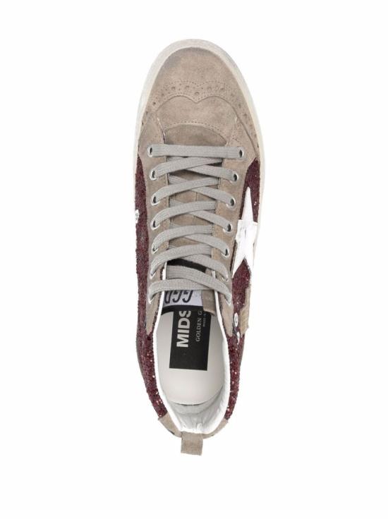 26SS 골든구스 미드 스타 스니커즈 GWF00122 F002626 81553 Burgundy - GOLDEN GOOSE