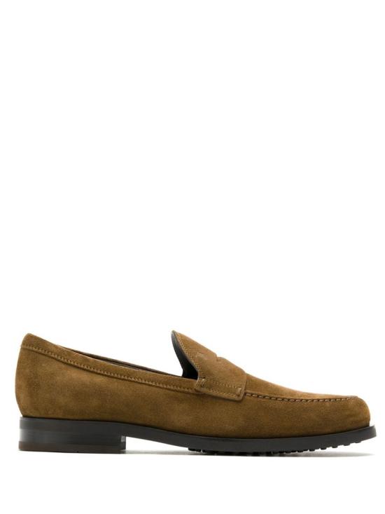 25FW 토즈 스탬프 모노그램 스웨이드 로퍼 XXM0ZF0Q920RE0 S818 Brown