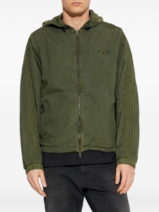 26SS 디젤 J-STITCH 후드 자켓 A20162 0ENBG 51F Green - DIESEL