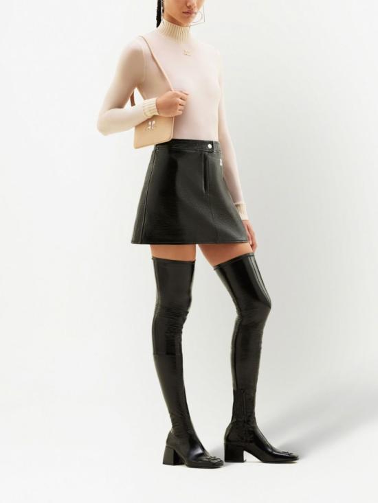25FW 쿠레쥬 숏 스커트 PERCJU001VY0014 9999 Black - COURREGES