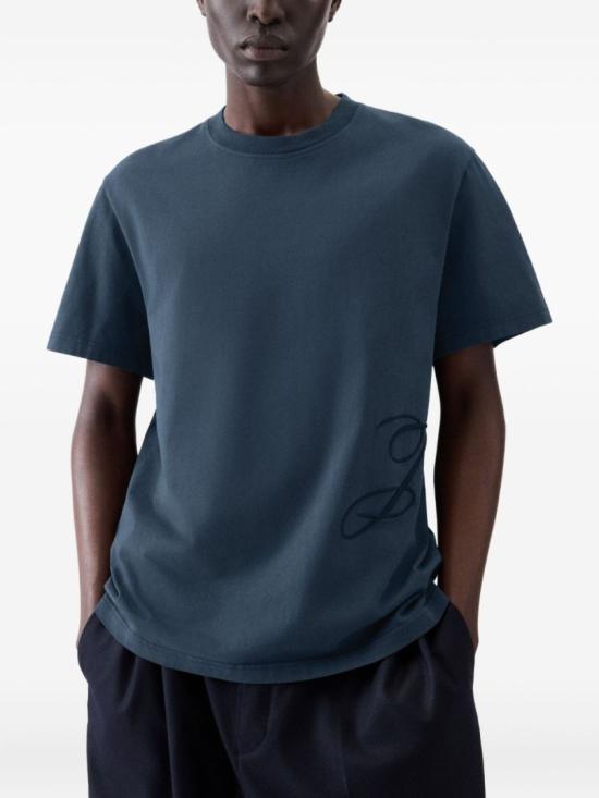 25FW 자크뮈스 반팔 티셔츠 TSM00566 AJ00068 390 Blue - JACQUEMUS