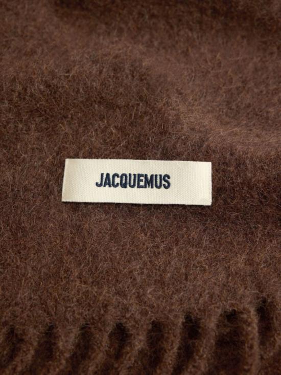 25FW 자크뮈스 프린지 울 스카프 ACU00572 BOT4032 850 Brown - JACQUEMUS