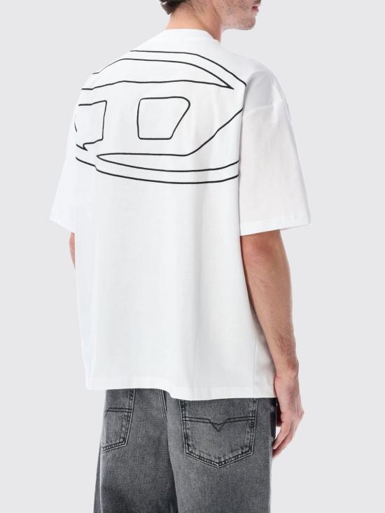 26SS 디젤 반팔 티셔츠 A113020HGAM100 WHITE DOM - DIESEL