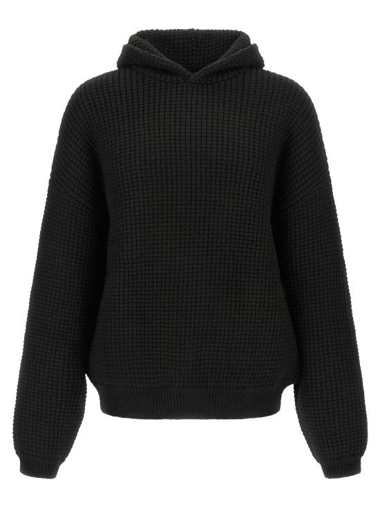 26SS 피어오브갓 헤비 와플 니트 90s 후드 티셔츠셔츠 192HO254361FVINTAGEBLACK VINTAGE BLACK DOM