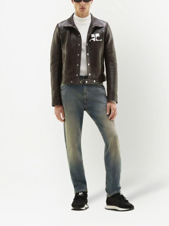  쿠레쥬 가죽 자켓 PERCBL017VY0014 1983 Brown - COURREGES