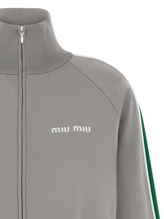 26SS 미우미우 긴팔 티셔츠 MMF00USOOO148OF0Y6M Gray - MIU MIU