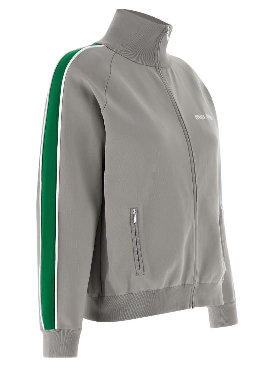 26SS 미우미우 긴팔 티셔츠 MMF00USOOO148OF0Y6M Gray - MIU MIU