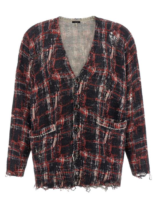 26SS 알13 가디건 R13WY198Y261ABLACKREDWHITEPLAID Red