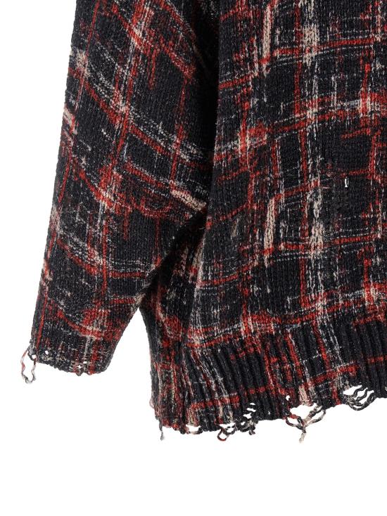 26SS 알13 가디건 R13WY198Y261ABLACKREDWHITEPLAID Red - R13