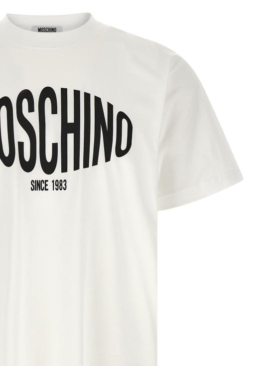 26SS 모스키노 반팔 티셔츠 A070202411001 White Black - MOSCHINO