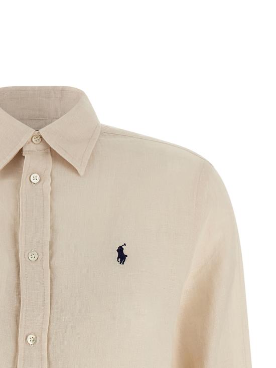 26SS 폴로 랄프로렌 포니 자수 리넨 셔츠 (211970730009) 211970730511 Beige - POLO RALPH LAUREN
