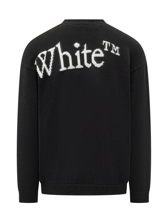 26SS 오프화이트 스웨터 44MHE20QS26K00 1001 BLACK - OFF WHITE