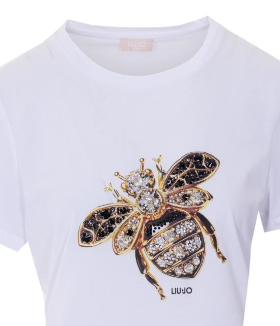 26SS 리우조 반팔 티셔츠 WA6237JS923 P9779 White - LIU JO