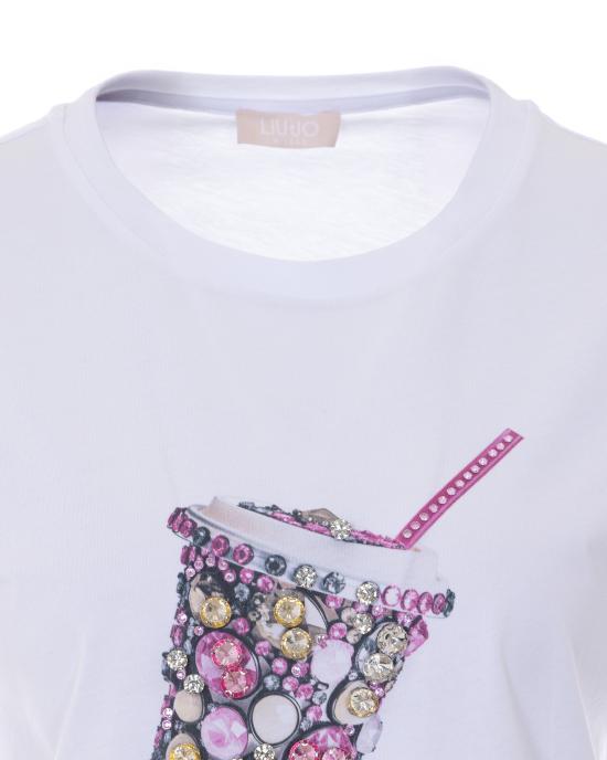 26SS 리우조 반팔 티셔츠 WA6237JS923 P9331 White - LIU JO