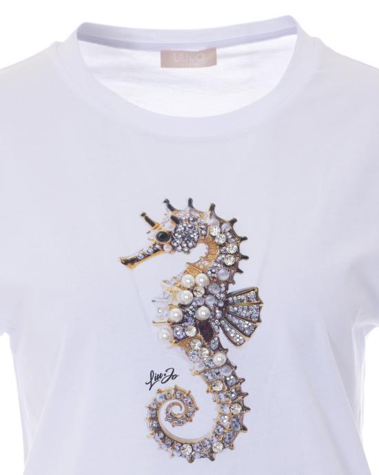 26SS 리우조 반팔 티셔츠 WA6237JS923 P9778 White - LIU JO