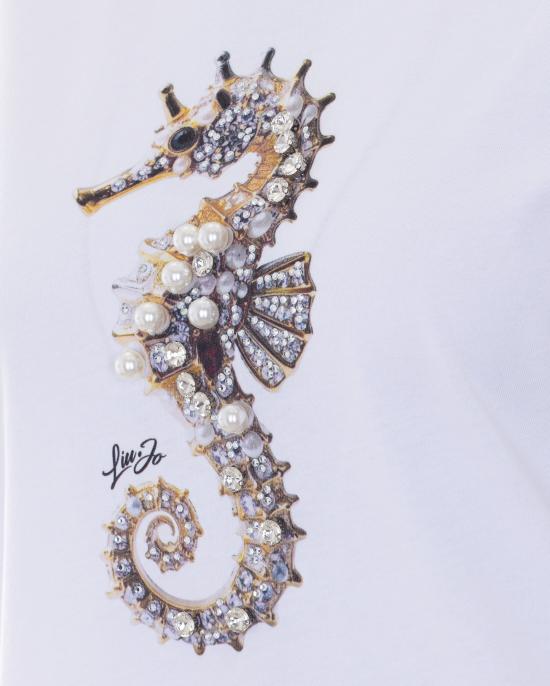 26SS 리우조 반팔 티셔츠 WA6237JS923 P9778 White - LIU JO