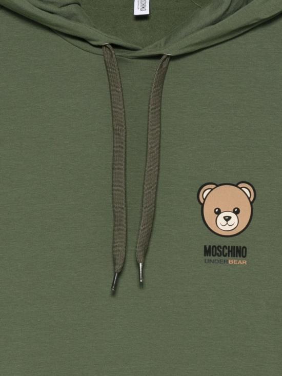 25FW 모스키노 후드 티셔츠 A1705 4413 0429 Green - MOSCHINO