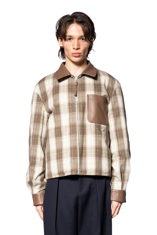 26SS 로에베 가죽 자켓 H526Y34 LAX3170 Dove Grey - LOEWE