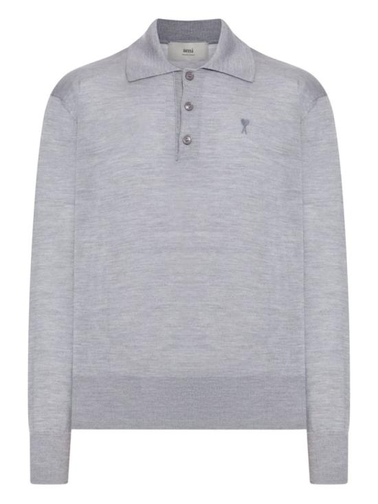 25FW 아미 폴로 티셔츠 HPL406 KN0066 050 Grey