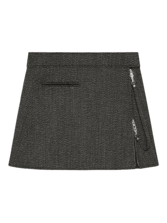 25FW 쿠레쥬 집드 캐비어 미니 스커트 325CJU292WO0144 9901 Black