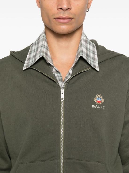 25FW 발리 후드 티셔츠 MJE0AZ CO227 U6A7 Green - BALLY