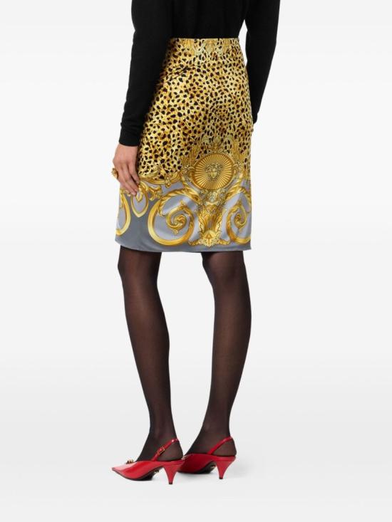 25FW 베르사체 미디 스커트 1022123 1A16251 5E700 Multicolor - VERSACE