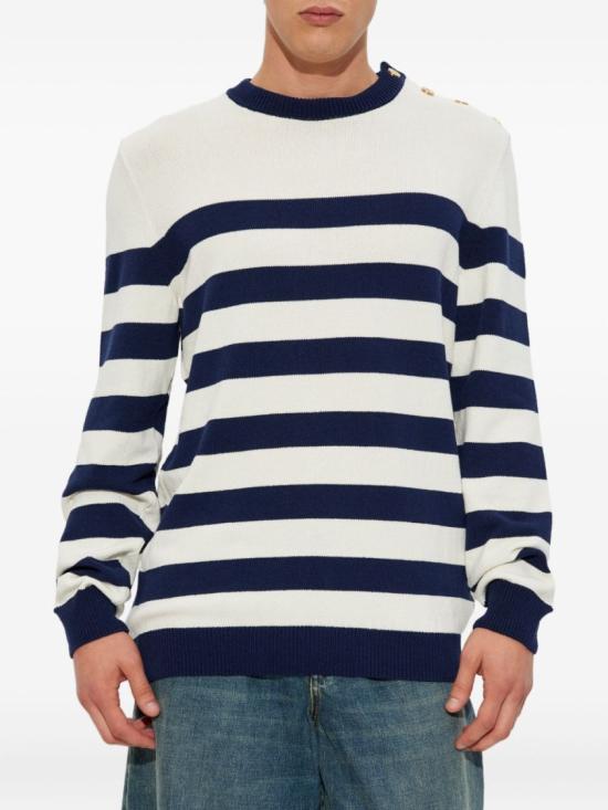 25FW 발망 긴팔 티셔츠 FH0KD170KJ19 GWW Multicolor - BALMAIN