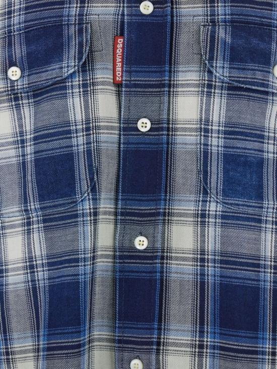 25FW 디스퀘어드2 긴팔 셔츠 S74DM0958 D35206 001F Blue - DSQUARED2