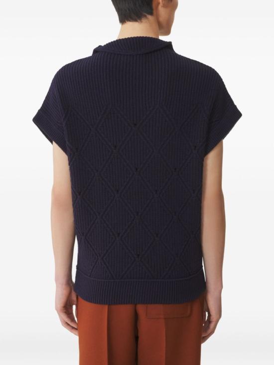 25FW 랑방 니트 베스트 RM PO0001 K066 H25 256 Blue - LANVIN
