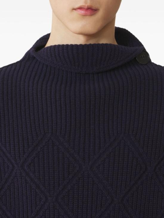 25FW 랑방 니트 베스트 RM PO0001 K066 H25 256 Blue - LANVIN