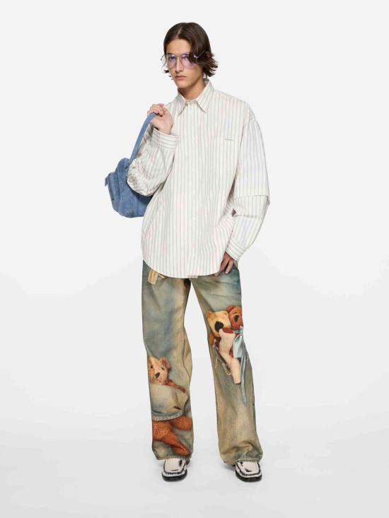 26SS 아크네 스튜디오 긴팔 셔츠 BB0670CHD OFF WHITE GREY DOM