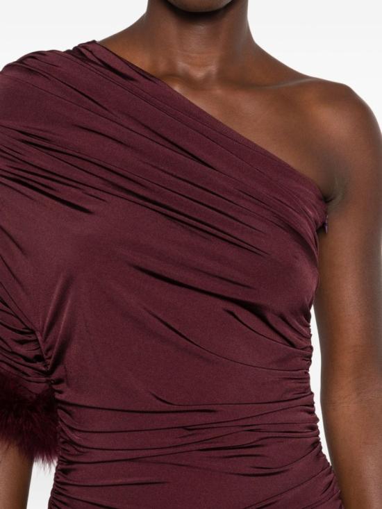 25FW 뮈글러 미디 원피스 25F3RO1788688 3020 Burgundy - MUGLER