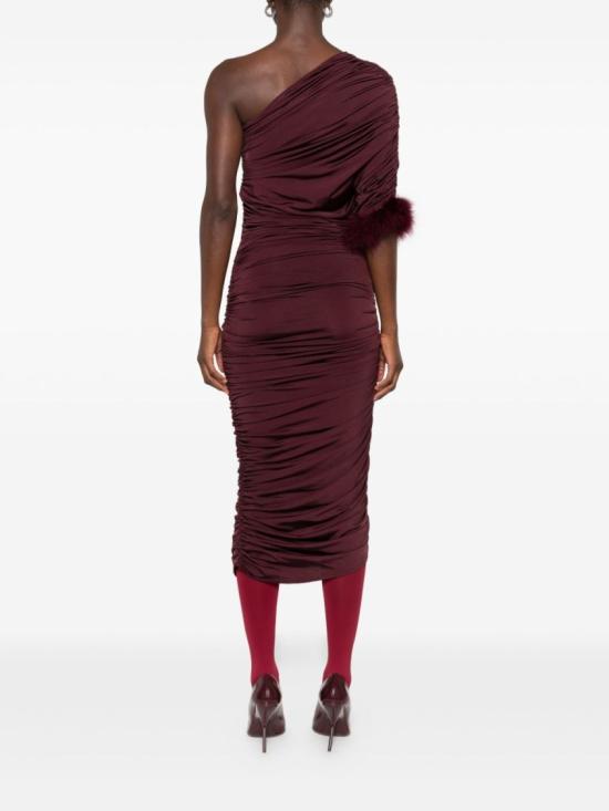 25FW 뮈글러 미디 원피스 25F3RO1788688 3020 Burgundy - MUGLER