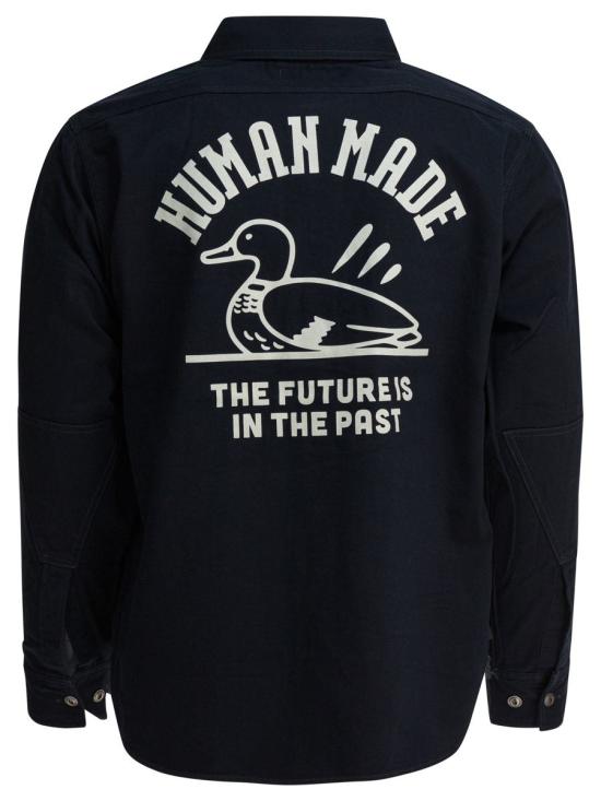25FW 휴먼메이드 긴팔 셔츠 HM30SH004NAVY DOM - HUMANMADE