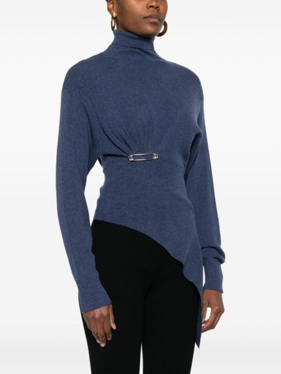 25FW 랑방 긴팔 티셔츠 RW PO0004 K065 H25 251 Blue - LANVIN