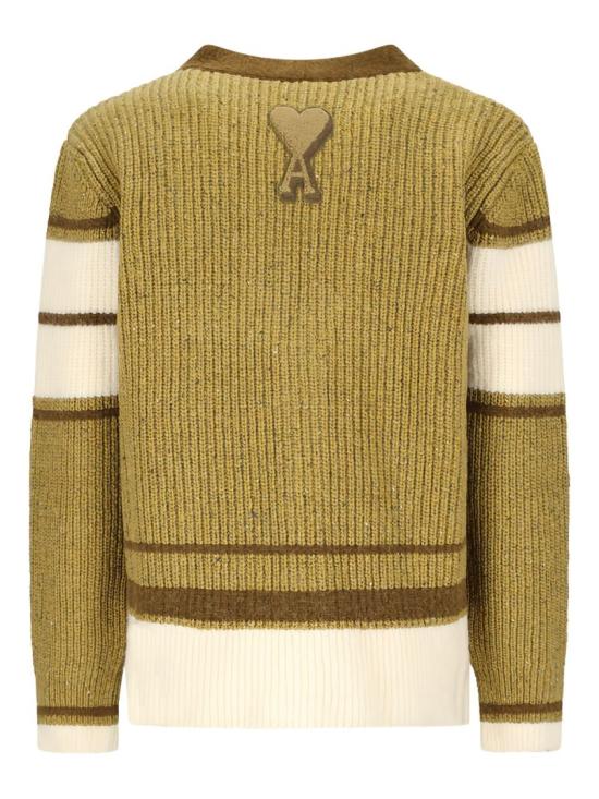 25FW 아미 가디건 HKC358 KN0111 374 Green - AMI