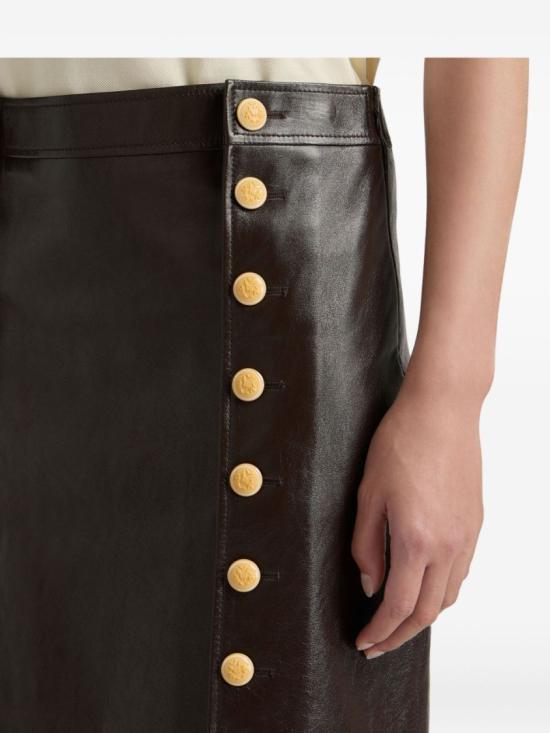 25FW 발리 미디 스커트 WLE07G PE060 U806 Brown - BALLY
