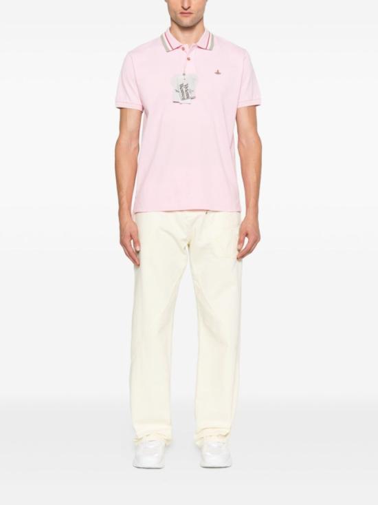 25FW 비비안웨스트우드 폴로 티셔츠 2H01000P J0009 G405 Pink - VIVIENNE WESTWOOD
